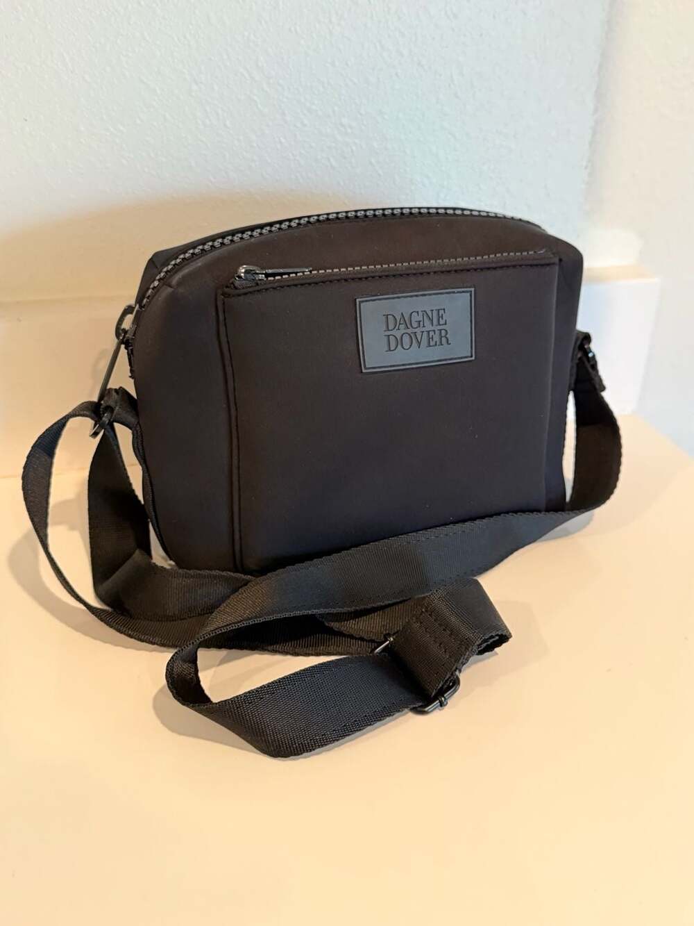 Dagne Dover Micah Neoprene Crossbody Bag in Onyx